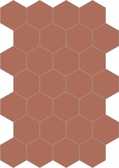 Bisazza cementtegel Hexagon Ruggine E 200 x 230