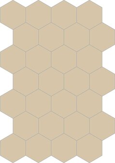 Bisazza cementtegel Hexagon Tan E 200 x 230
