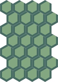 Bisazza cementtegel Hexagon Lucy 14 200 x 230