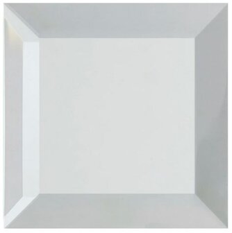 Silver Mirror Bevel Finishing Piece, 100 x 100 x 8