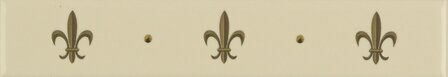 Fleur De Lis Platinum on Country White, 152 x 25 x 7