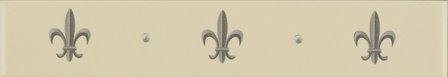 Fleur De Lis Gold on Country White, 152 x 25 x 7