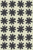 Bisazza cementtegel Square Asterisque B&W 200 x 200