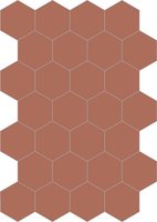 Bisazza cementtegel Hexagon Ruggine E 200 x 230