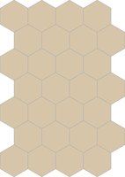Bisazza cementtegel Hexagon Tan E 200 x 230
