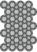 Bisazza cementtegel Hexagon Ariel Urban 200 x 230
