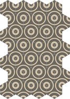 Bisazza cementtegel Hexagon Concentric Tortora 200 x 230