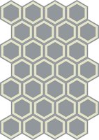 Bisazza cementtegel Hexagon Honey Beton 200 x 230