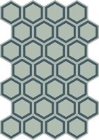 Bisazza cementtegel Hexagon Honey Bismarck 200 x 230