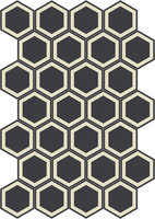 Bisazza cementtegel Hexagon Honey Nero 200 x 230