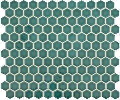 Mini Green Gloss Hexagon, 304 x 260 x 5