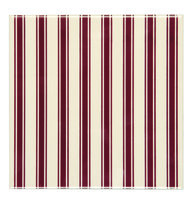 Regency Stripe Burgundy on Country White, 152 x 152 x 7